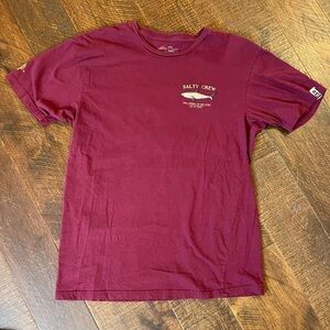 Salty crew men’s red t shirt Sz L